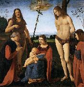 Giovanni Antonio Boltraffio Virgin and Child with Sts John the Baptist and Sebastian oil painting